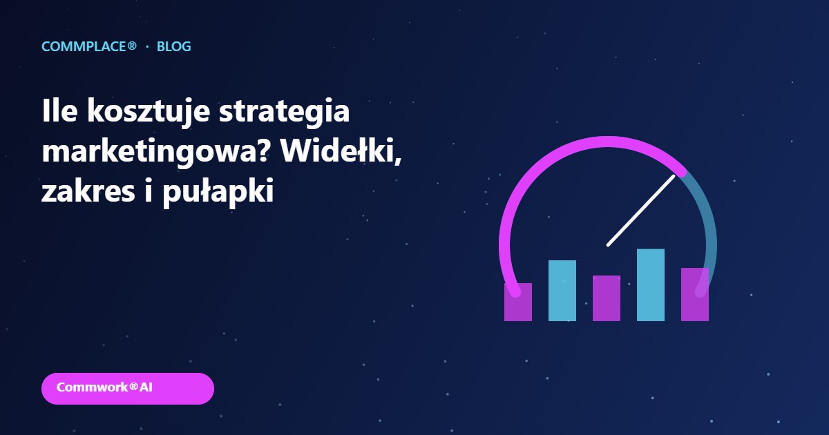 Ile kosztuje strategia marketingowa? Widełki, zakres i pułapki - grafika Commplace