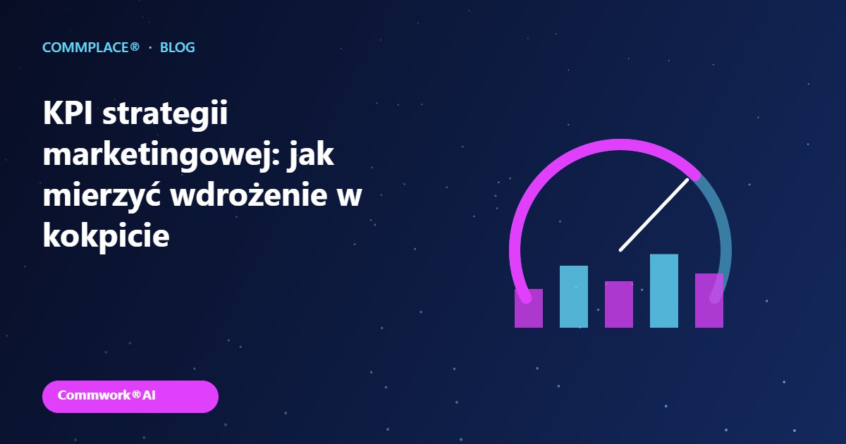 KPI strategii marketingowej: jak mierzyć wdrożenie w kokpicie - grafika Commplace
