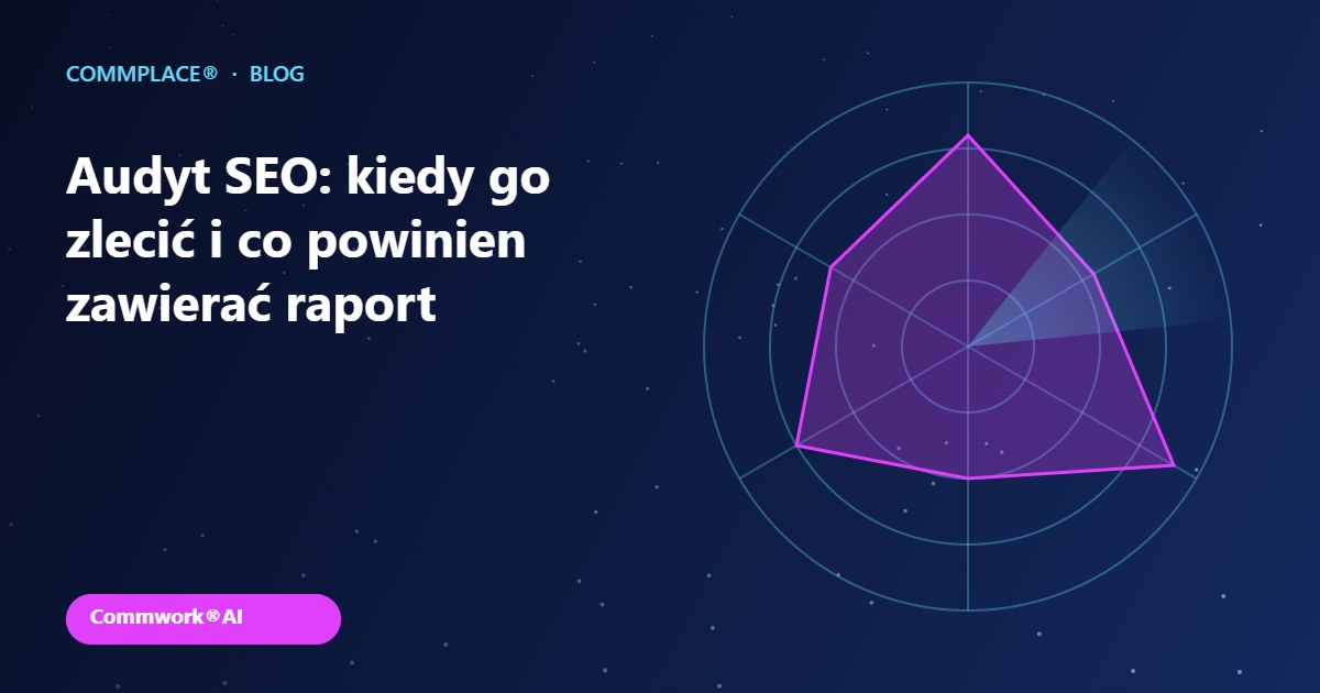 Audyt SEO: kiedy go zlecić i co powinien zawierać raport - grafika Commplace