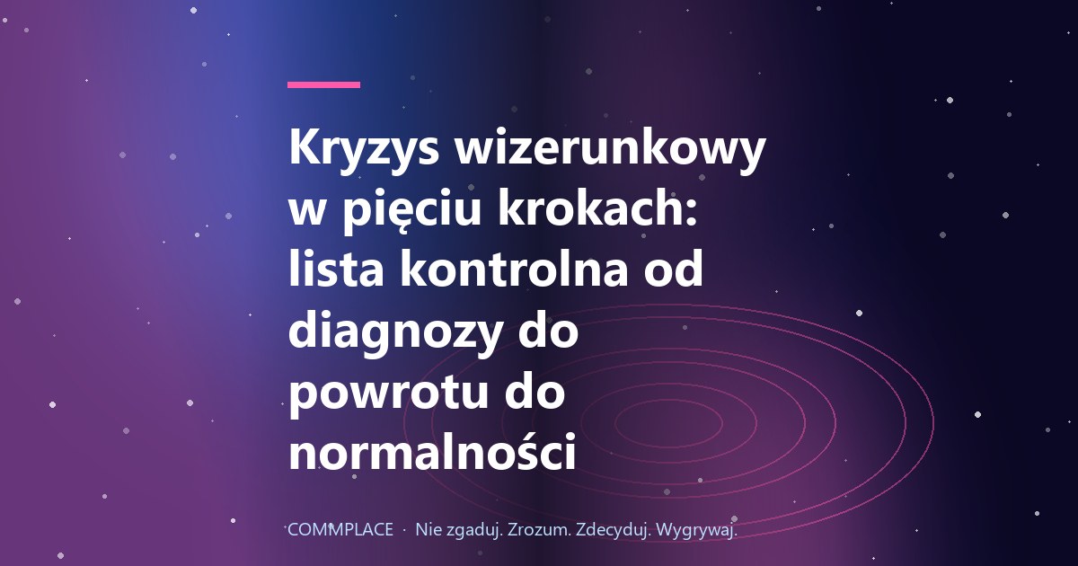 Kryzys wizerunkowy w pięciu krokach: lista kontrolna od diagnozy do powrotu do normalności