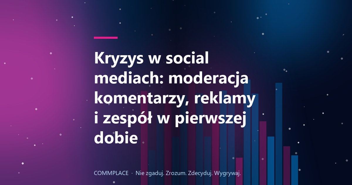 Kryzys w social mediach: moderacja komentarzy, reklamy i zespół w pierwszej dobie